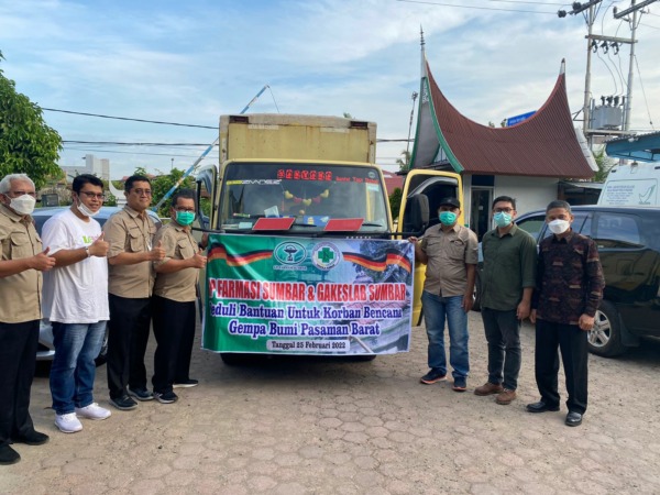 Gempa Pasbar, Gakeslab Sumbar dan GP Farmasi Sumbar Suplai Obat dan Alkes